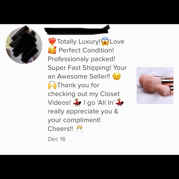 10 Piece Rose Gold Makeup Brush Set - Picture 2 of 8